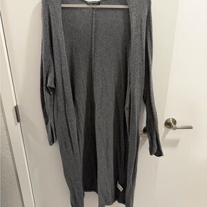 Brandy Melville Charcoal Open Front Cardigan